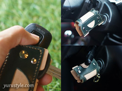 くるまっこ本革キーケース