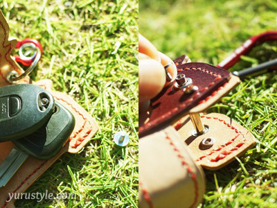 くるまっこ本革キーケース