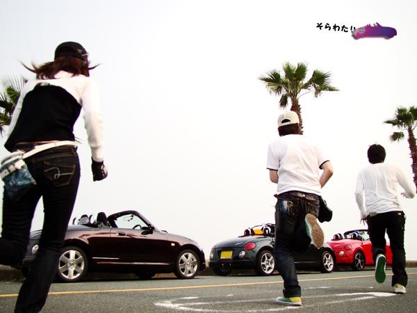 3人と3台で早朝ドライブしたね♪